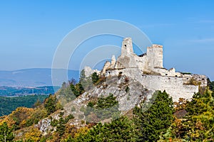 The residence of Countess Elizabeth Bathory. Historical castle Cachtice in Slovakia