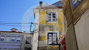 residencial area of aveiro with colorful houses