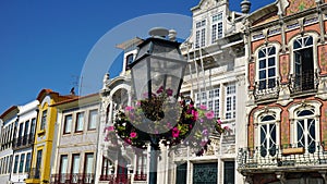 residencial area of aveiro with colorful houses