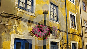 residencial area of aveiro with colorful houses