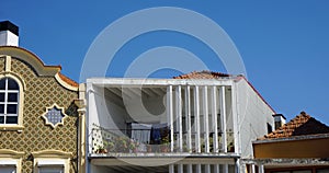 residencial area of aveiro with colorful houses