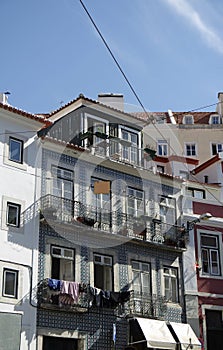 residencial area of lisbon with colorful houses