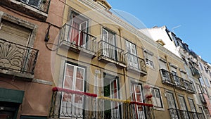 residencial area of lisbon with colorful houses