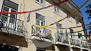 residencial area of lisbon with colorful houses