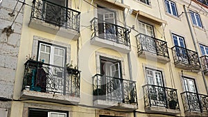 residencial area of lisbon with colorful houses