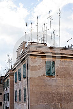 Residentail aprtment buildings in the suburb of Garbatella