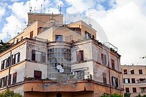 Residentail aprtment buildings in the suburb of Garbatella