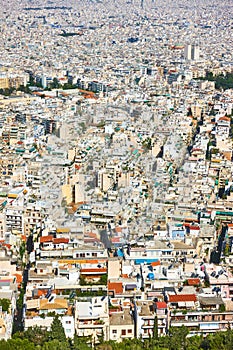 Residental areas of Athens city