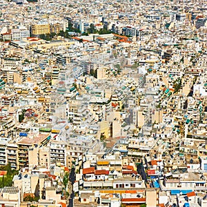 Residental areas of Athens city