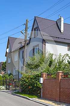 Residential apartment buildings in the resort town of Zelenogradsk