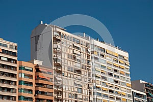 Residential area with big apartment building in Alicante