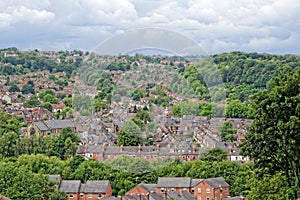 Residential area of the city of Sheffield, UK