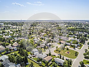 Residential area of Grande Prairie, Alberta, Canada