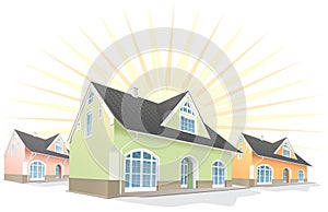 Residential area,houses.Vector