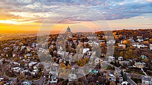 Residential areas of Westmount, Montreal, Canada, in autumn