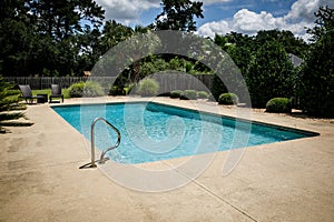 Residential Backyard Pool in the Suburbs