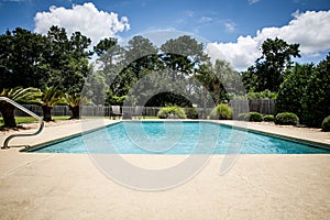 Residential Backyard Pool in the Suburbs