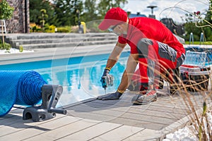 Residential Backyard Swimming Pool Deck Building