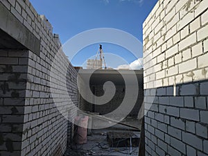 Residential Building Construction Site from the bricks