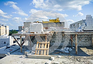 Residential Building Construction Site from the bricks