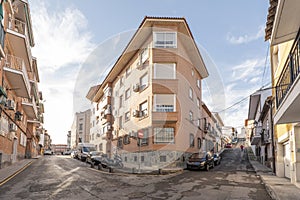 A residential building on a corner with