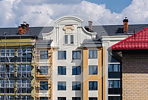 Residential building decoration facade