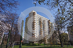 Residential building in Goclaw area of Warsaw, Poland