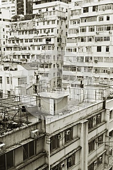 Residential building in Hong Kong city