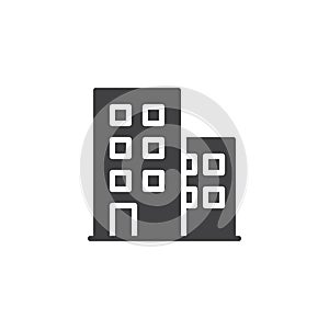 Residential building icon vector photo