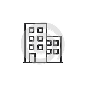 Residential building line icon