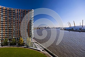 Residential building on river thames