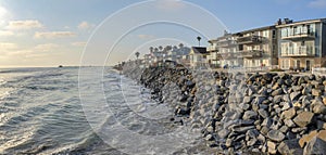 Residential buildings at the coastal area of Oceanside, California