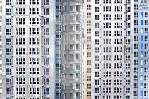Residential buildings in construction