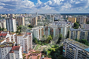 Residential buildings in Goclaw subdistrict of Warsaw, Poland