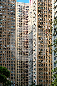 Residential buildings, real estate exterior, HongKong