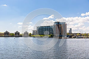 Residential buildings at Royal Victoria Dock in London