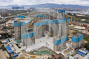 Residential buildings under costruction in China