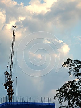 Residential or business infrastructure developmen, Construction crane photo