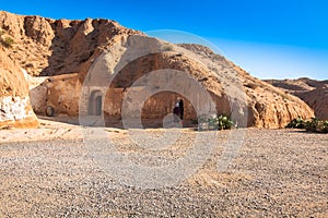 Residential caves of troglodyte in Matmata, Tunisia, Africa