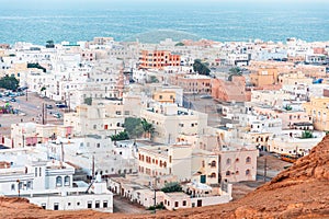 Residential and city buildings in Sur, Oman