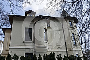 Residential city center with old beautiful houses from the twentieth century, Sofia, Bulgaria