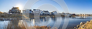 Residential community with lake waterfront at Daybreak in South Jordan, Utah