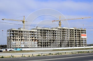 Residential complex under construction.