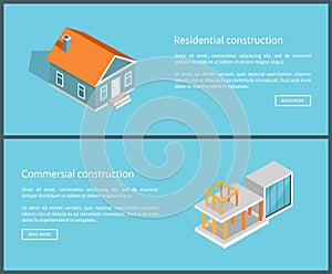 Residential Construction Set Vector Illustration photo