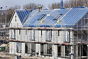 Residential construction site in the Netherlands photo