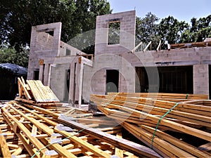 Residential construction site, south Tampa, Florida