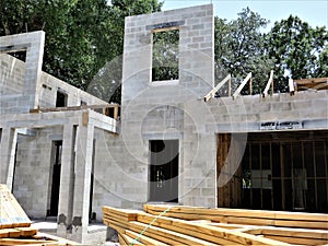 Residential construction site, south Tampa, Florida