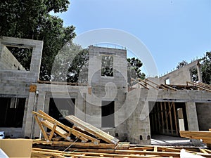 Residential construction site, south Tampa, Florida