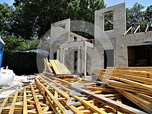 Residential construction site, south Tampa, Florida photo