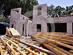 Residential construction site, south Tampa, Florida photo